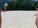Sexy nudist girl with beautiful tits is so relaxed
