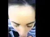 Sperma im Gesicht einer Schweizer Amateurin