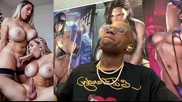 Transgender Christmas Cock Sucking, Beautiful Tight Teen With A Hard Trans Cock & Riding A Thicc Dick, Hard Ebony Babe Cumming All Over Herself, Tasty White Cum Flowing Cock, AI Generated